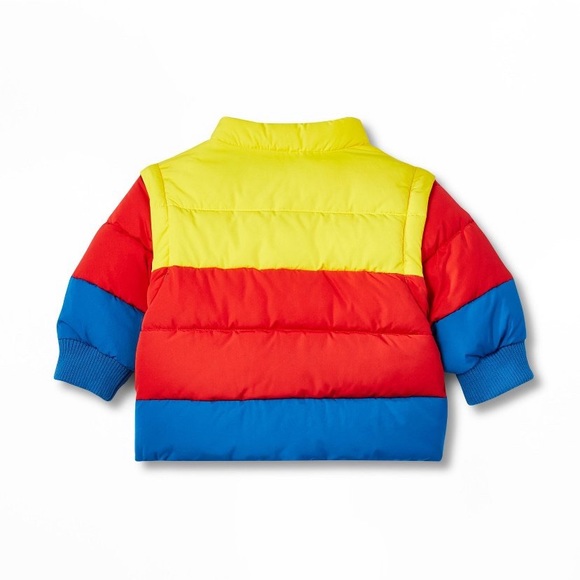 NB Baby Color Block Puffer Jacket - LEGO® Collection x Target Yellow/Red/Blue - Picture 2 of 9